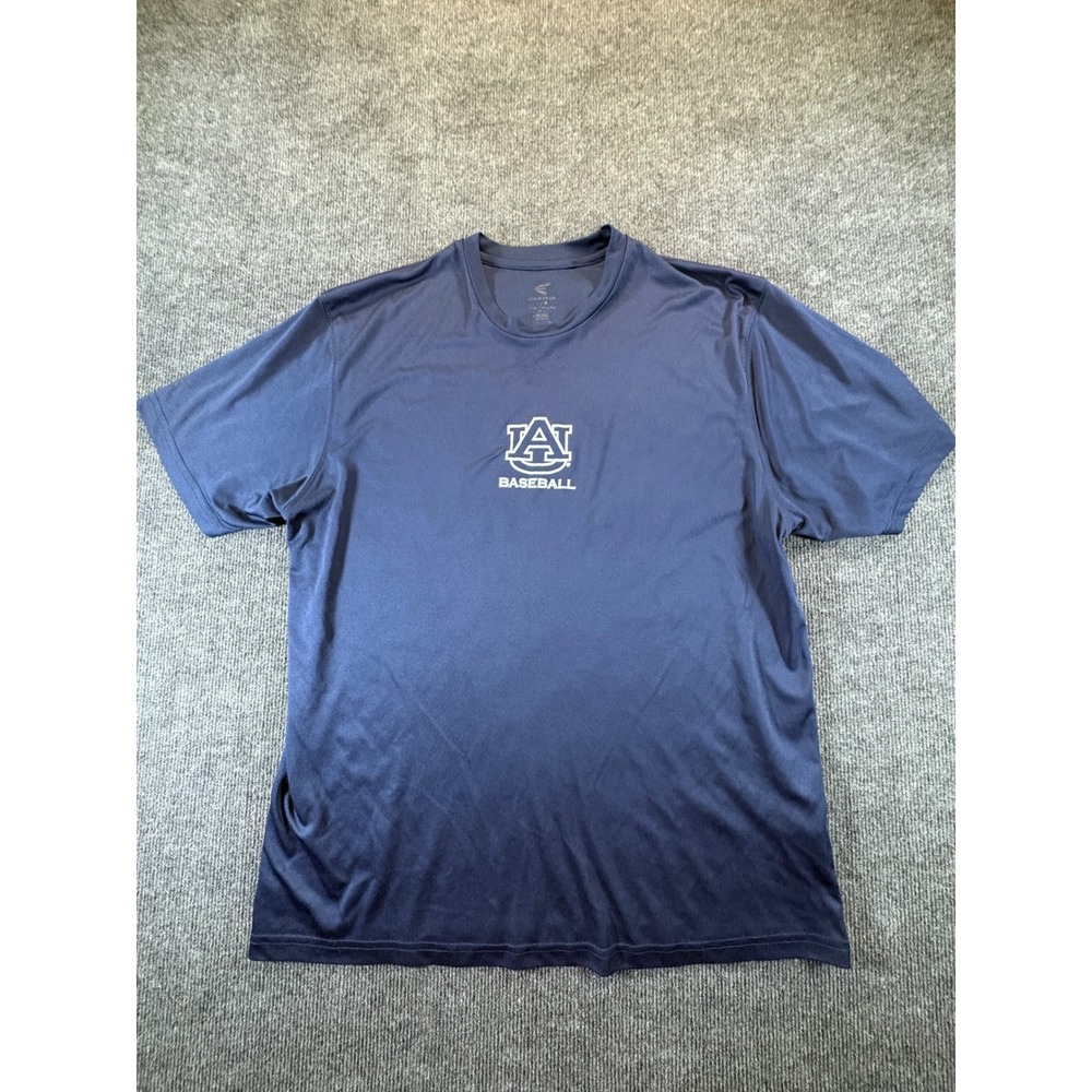 Easton Mens Auburn Baseball Performance T-Shirt Navy Blue Large Graphic Tee